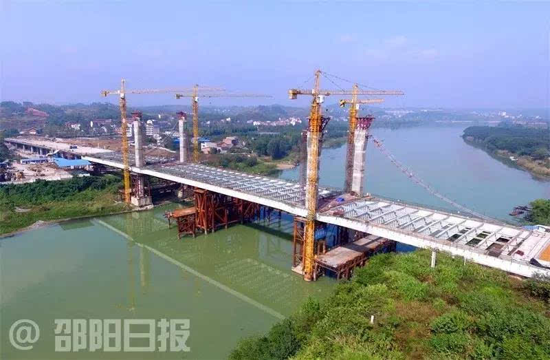 邵陽(yáng)桂花大橋最新進(jìn)度，邁向雄偉壯麗的未來(lái)之橋