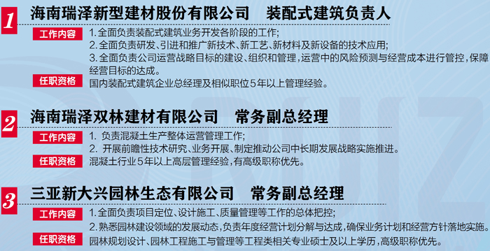 海南洋浦正業(yè)最新招聘啟事公告